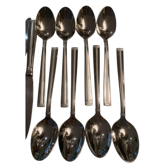 Mikasa Parallels Stainless Flatware Set Sevice for Eight - 40 PCS Plus Divider For Sale - Image 10 of 10