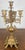 Vintage Rococo Style Ornate Brass Mantel Clock and Candelabras, Set of 3 For Sale - Image 18 of 18