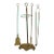 Four Piece Vintage Brass Fireplace Tool Set For Sale