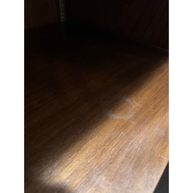 Antique Tiger Oak Linen Wardrobe Armoire, With Key and Hooks. 1900's For Sale - Image 4 of 12