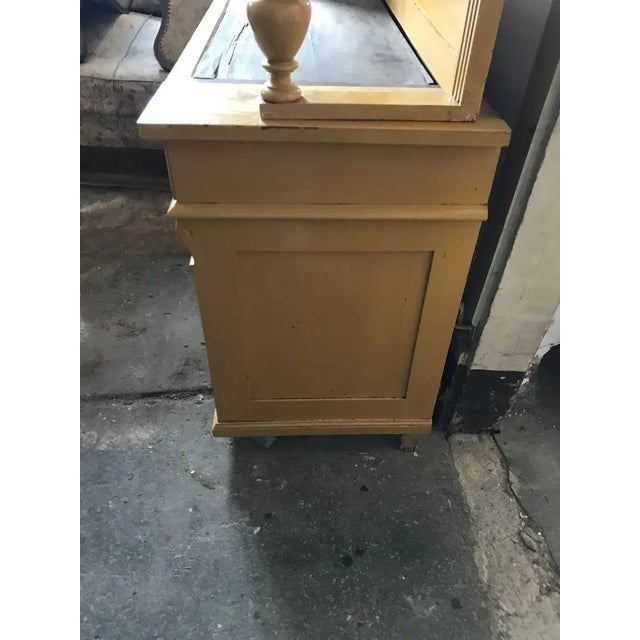 Antique German Style Ocher Painted Cabinet For Sale - Image 9 of 10