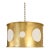 Matthew Izzo Home Horatio Gold Leaf Drum Pendant Light With Frosted Acrylic Circles For Sale