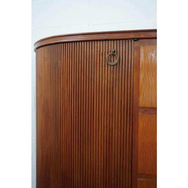 Wood Mid-Century Buffet in Brass and Walnut For Sale - Image 7 of 18