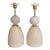 Murano Style Ivory and Gold Glass Lamps - a Pair For Sale