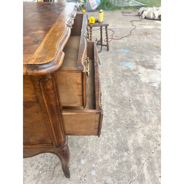 Mid 19th Century French 19th Century Louis XV Walnut Chest of Drawers For Sale - Image 5 of 8