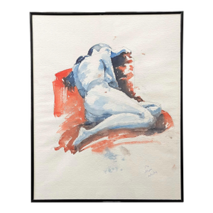 Vintage Watercolor Nude Study 2
