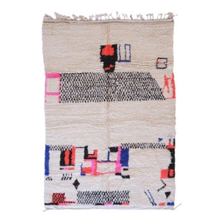 Handwoven Azilal Wool Rug - 9.5 X 6.4 Ft For Sale