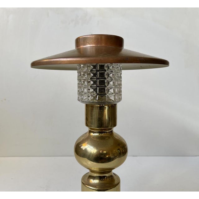 Scandinavian Modern Copper and Glass Table Lamp by Abo Randers, 1970s For Sale - Image 4 of 8