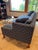 Blue Patterned BDDW Sofa For Sale In New York - Image 6 of 7