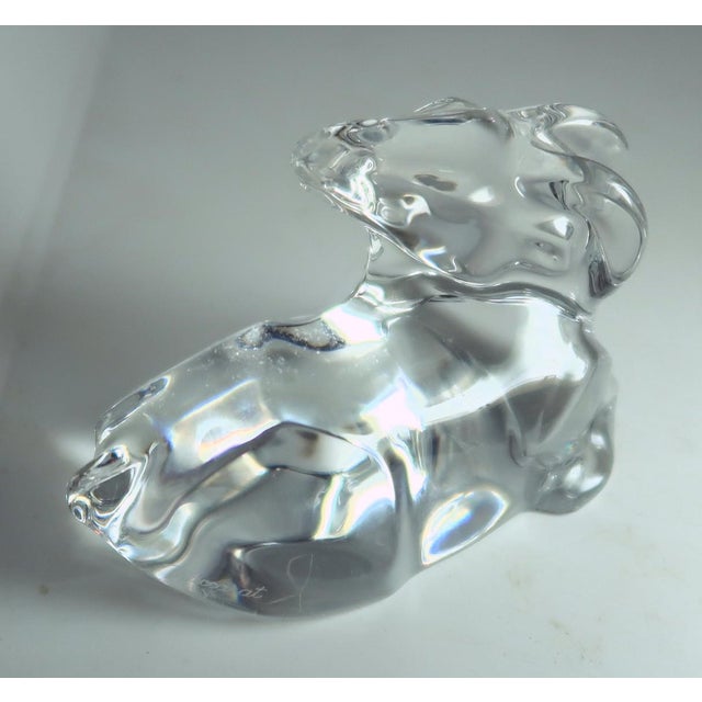 Baccarat, France Fine Crystal Ram Paperweight For Sale - Image 10 of 13