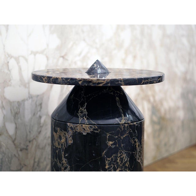 Stone Modern Handcrafted Coffee Table in Italian Marble by Karen Chekerdjian For Sale - Image 7 of 12