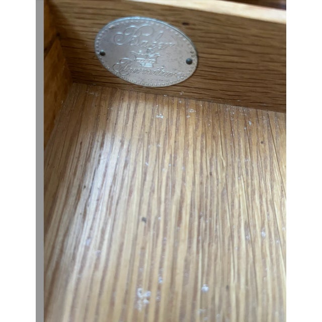 1980s Baker Leather Top Square Coffee Table With Drawers and Pull Out Shelves For Sale - Image 10 of 11