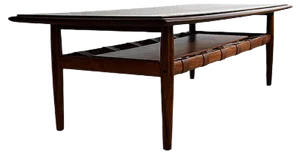 Mid-Century Modern Rosewood and Brass Coffee Table, 1969