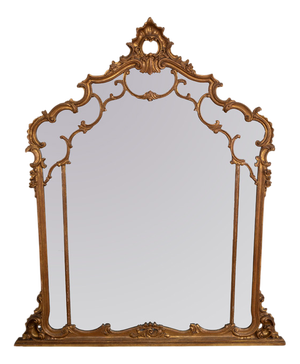 Baroque Style Wall Mirror in Gilt Wood, 1890s
