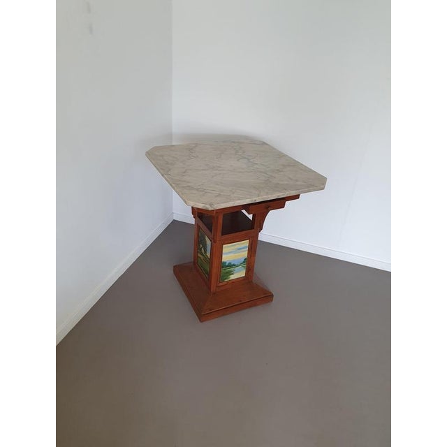 Indonesian Table with Marble Top For Sale - Image 5 of 13