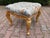 French 1980s French Artisan Louis XVI Gold Pistachio Bench For Sale - Image 3 of 7