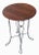 A Charming Set of 3, Antique Ice Cream Parlor Table & 2 Chairs. Made with Copper and wood on seats and table top. Chairs...