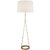 Transitional Visual Comfort Signature Dauphine Floor Lamp in Gilded Iron with Linen Shade For Sale - Image 3 of 3