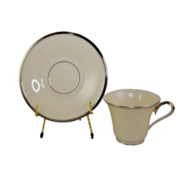 Late 19th Century Late 19th Century Lenox Solitaire Cup & Saucer Set – 23 Pieces For Sale - Image 5 of 12