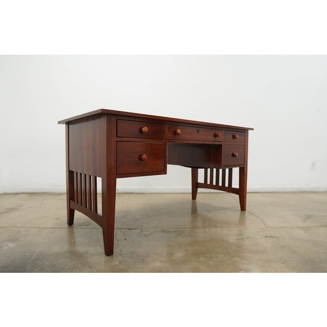 Ethan Allen Vintage Ethan Allen American Impressions Solid Wood Writing Desk For Sale - Image 4 of 17