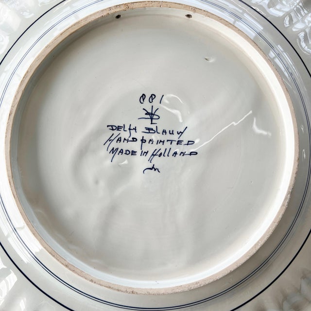 Ceramic 1970s Hand Painted Dutch Platter For Sale - Image 7 of 7