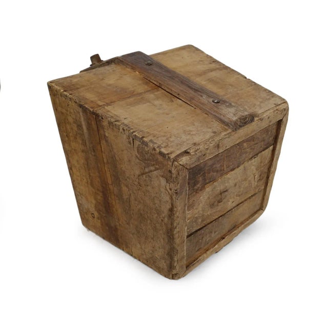 Rustic Vintage Elm Rustic Village Bucket For Sale - Image 3 of 7