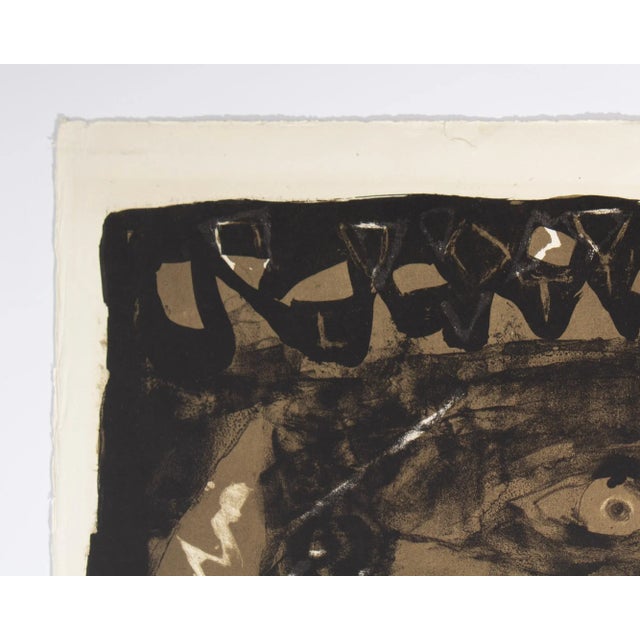 Printmaking Materials 1958 “Roi a La Pipe” Abstract Lithograph Antoni Clavé For Sale - Image 7 of 8