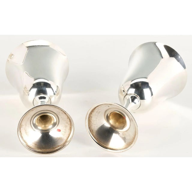 Mid-Century Modern Mid 20th Century Pair Vintage Manchester '808' Sterling Goblets No Monos For Sale - Image 3 of 4