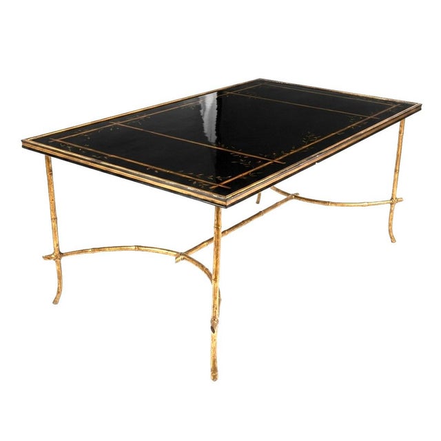 Chinoiserie Signed Dennis & Leen Model Dl-Tb16 Chinoiserie Cocktail Coffee Table For Sale - Image 3 of 12