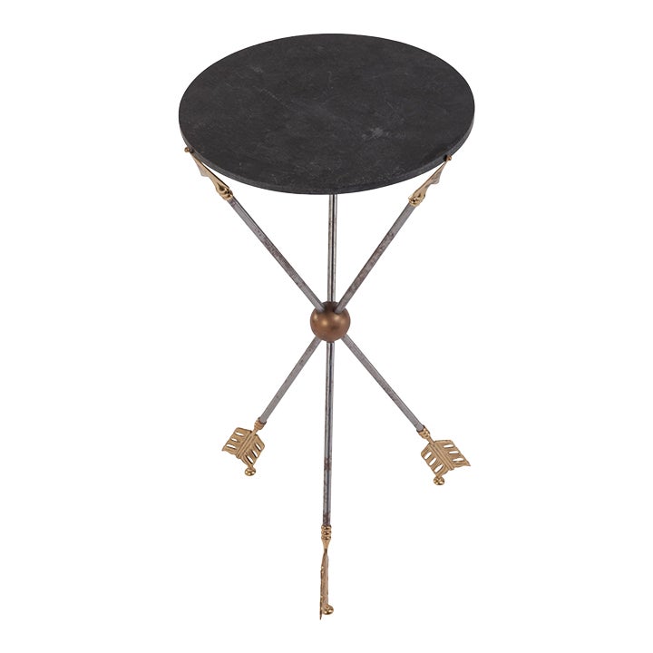 1950s Brass Arrow Side Table | Chairish
