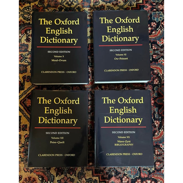 Paper The Oxford English Dictionary 1989 2nd Ed. 12 Volumes. 1-4,6-12, 20 For Sale - Image 7 of 9