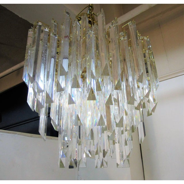 Crystal Chandelier in the Italian Style of Venini For Sale In New York - Image 6 of 12