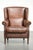 Beautiful dark brown sheepskin wing armchair with a timeless look in a subtle size. : This beautiful dark brown sheepskin...