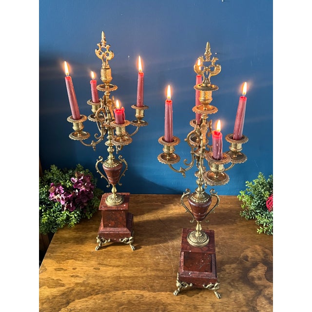 Antique Pair of French Candelabra For Sale In New York - Image 6 of 18