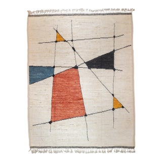 Fine Contemporary Moroccan Wool Rug 8'0" X 10'1'' For Sale