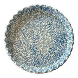 Sponge Ware Blue Pie Plate