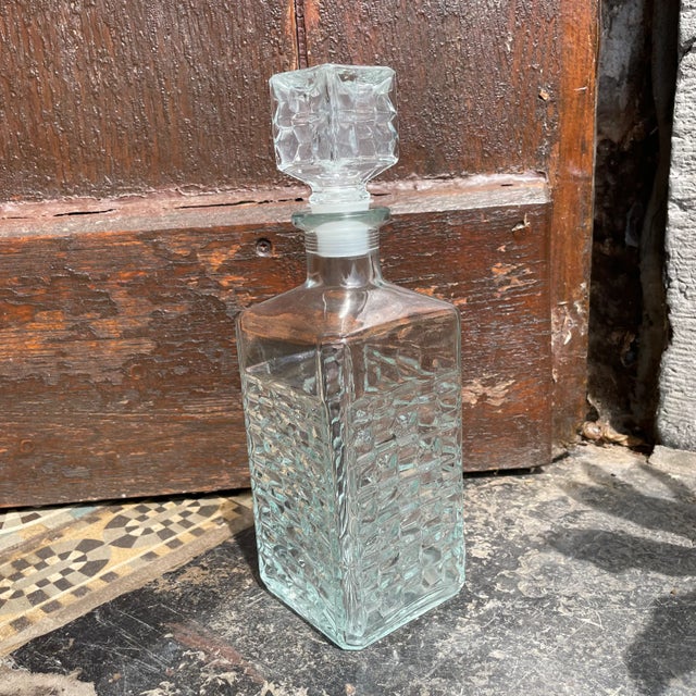 Glass Whiskey Decanter, 1970s For Sale - Image 6 of 9