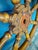 Early 20th Century Large Vintage Wooden Ship Wheel 38.5” Nautical Helm W/ Patina For Sale - Image 5 of 12