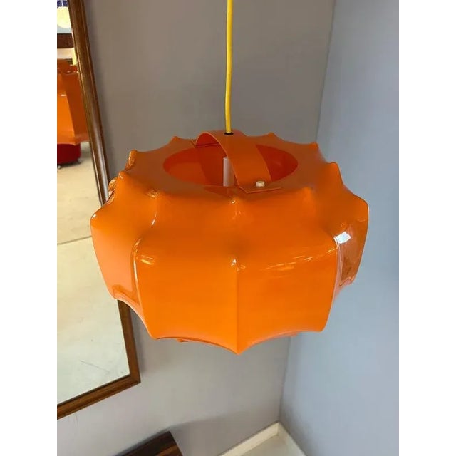 Hanging Lamp Orange Plastic from Ilka Plast For Sale - Image 9 of 11