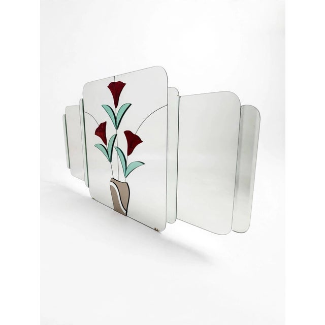 David Marshall Vintage Postmodern 1980s Large Art Deco Style Large 6ft Mirror Attributed to David Marshall For Sale - Image 4 of 12