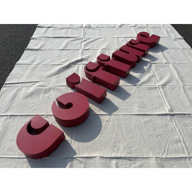 Coiffuree Typography, France, 1970s For Sale - Image 6 of 8