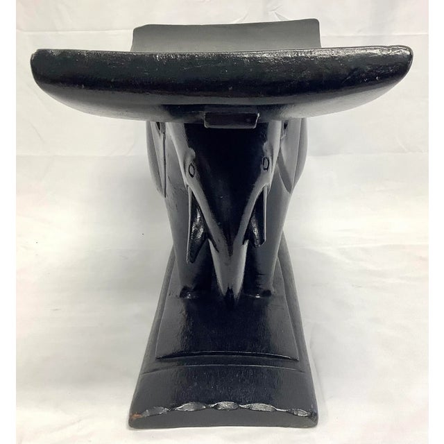 African Ghana Wood Elephant Ashanti Bench For Sale - Image 4 of 8