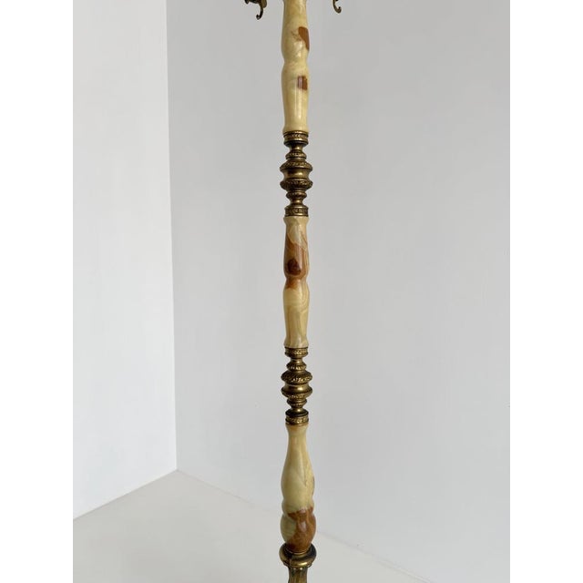 Italian Onyx Marble and Brass Coat Stand, 1960s For Sale - Image 16 of 18