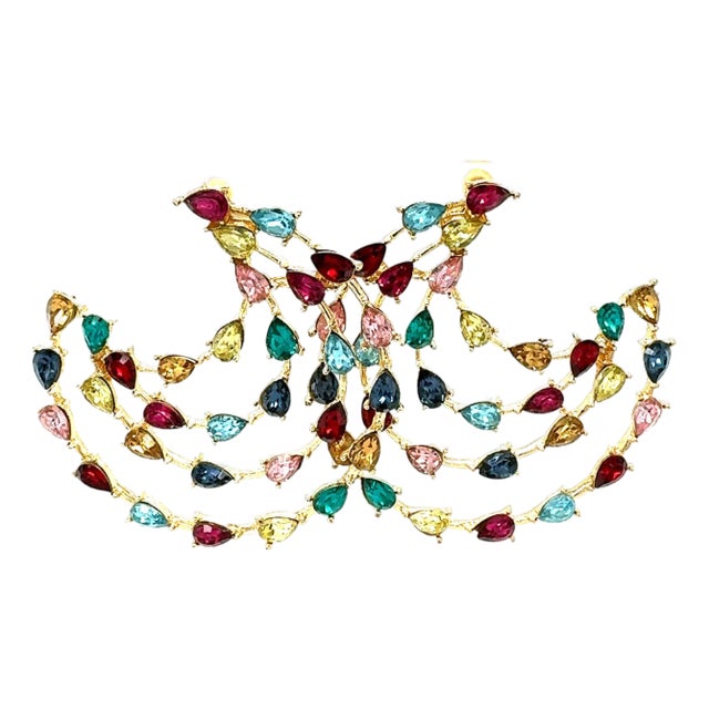 Fashion Multi Color Statement Earrings For Sale