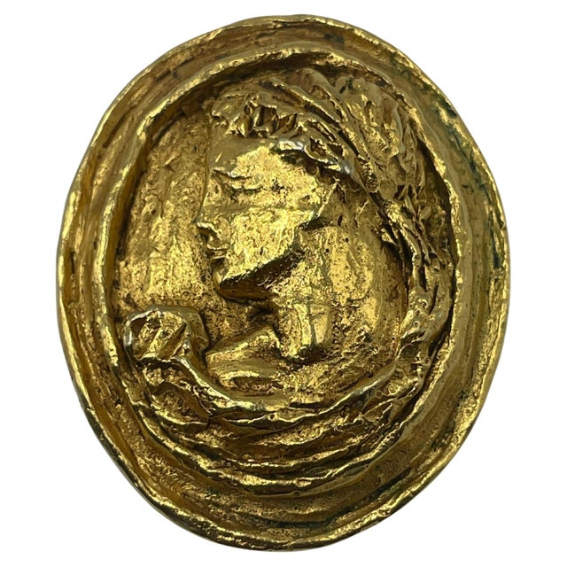 1990s Christian Lacroix Greek Roman Cameo Clip-on Earrings For Sale - Image 5 of 8