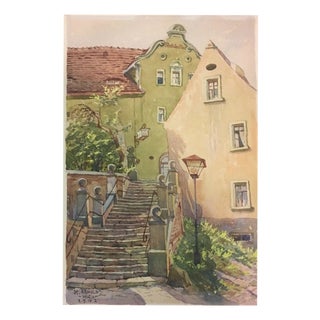 Arnold Karl, Ratskeller Charming, 1942, Watercolor and Gouache For Sale