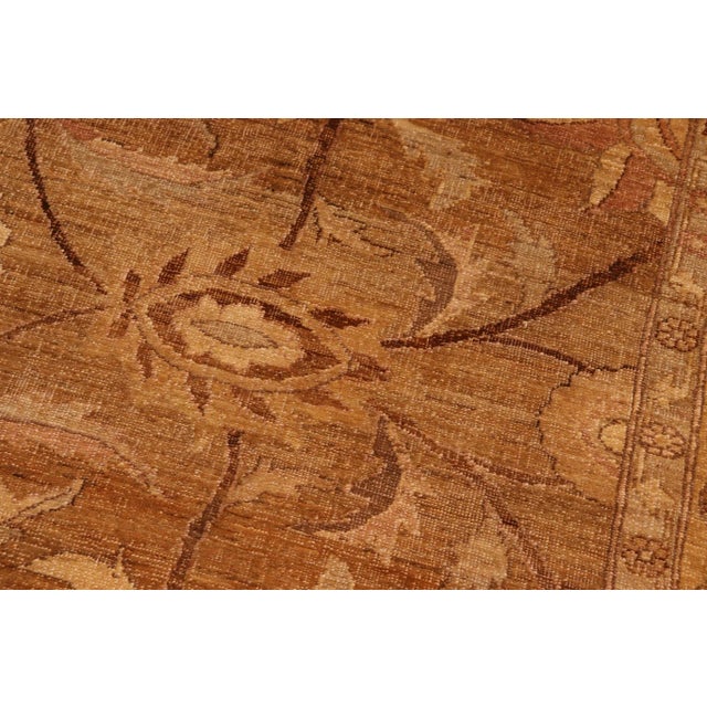 Brown 1980s Vintage Rustic Gold Wool Rug For Sale - Image 8 of 10