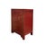 Asian Vintage Style Red Cabinet Gold Butterfly Motifs End Table Nightstand For Sale - Image 3 of 8