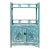 Chinese Distressed Pastel Blue Open Top Display Cabinet Side Table For Sale