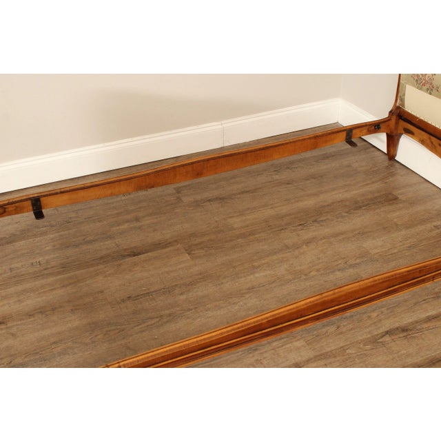 French Louis XV Style Pair Of Carved Frame Upholstered Twin Beds For Sale - Image 4 of 12